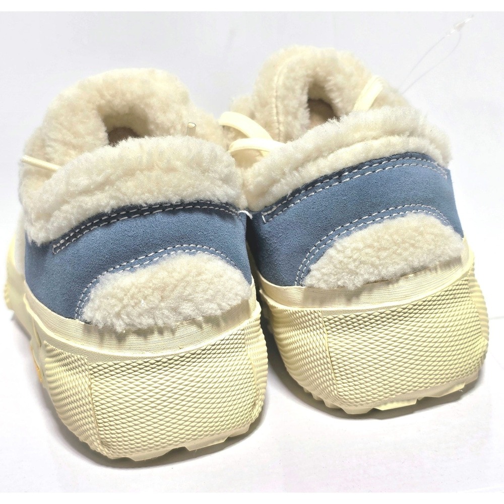 BRANDBLACK Bravo Faux Shearling Sneakers Womens Sz 9 Blue Leather Vibram $180 - Picture 6 of 12